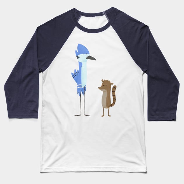 Regular Bird and Raccoon Baseball T-Shirt by Imaplatypus